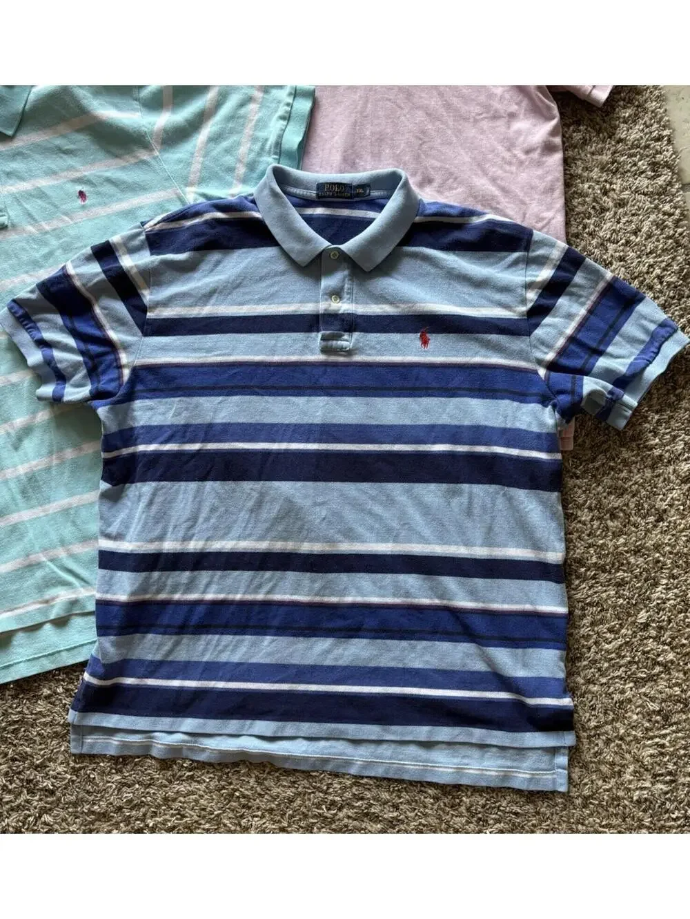 Polo Ralph Lauren Men's Size 2XL Polo Shirt Multicolor Pony - LOT OF 7 shirts